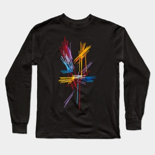 Abstract Color Blossom Long Sleeve T-Shirt